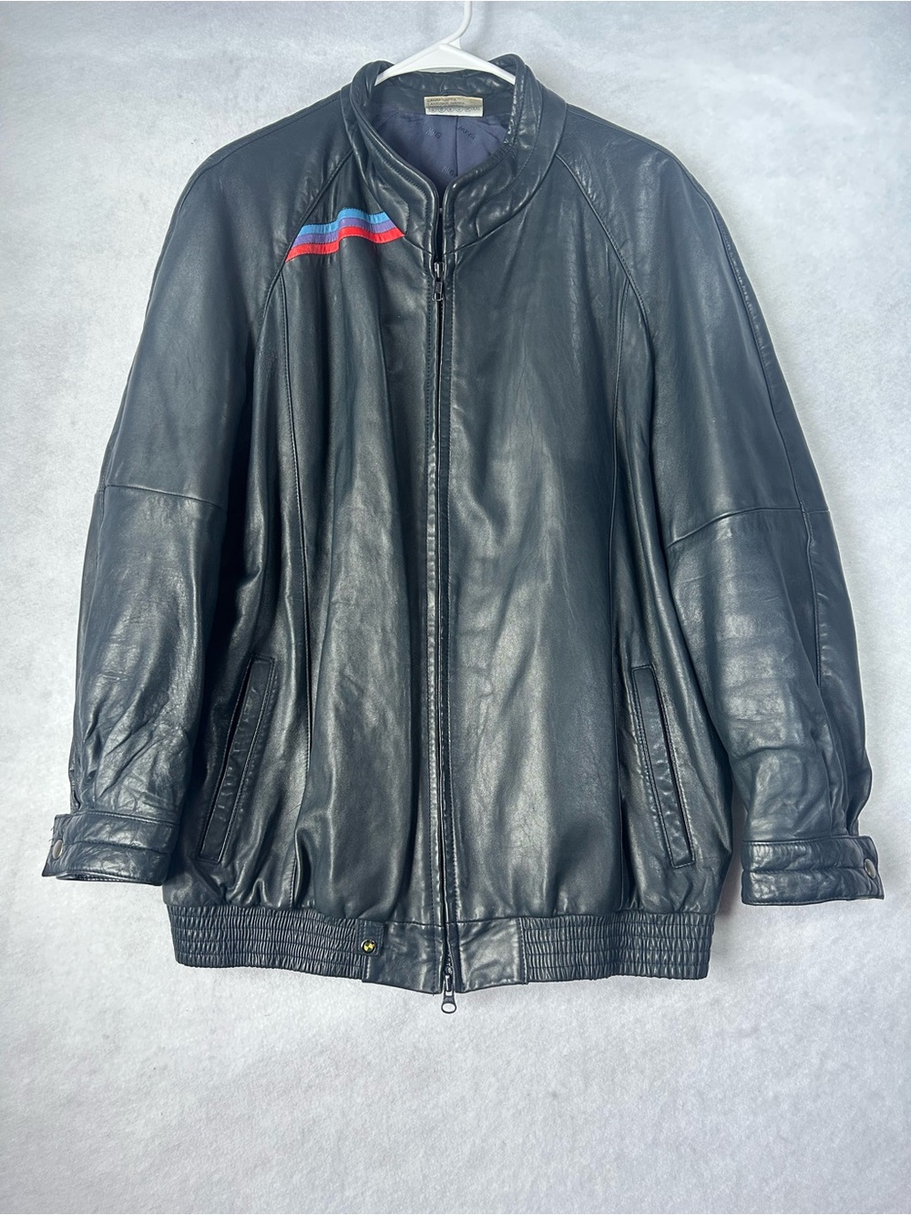 Vintage BMW M Motorsport Nappa Leather Bomber Jacket XXL